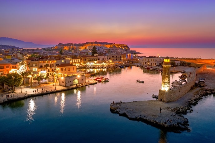 Rethymno Old Town Crete historic streets and Venetian architecture near KeyPoint Car Rental