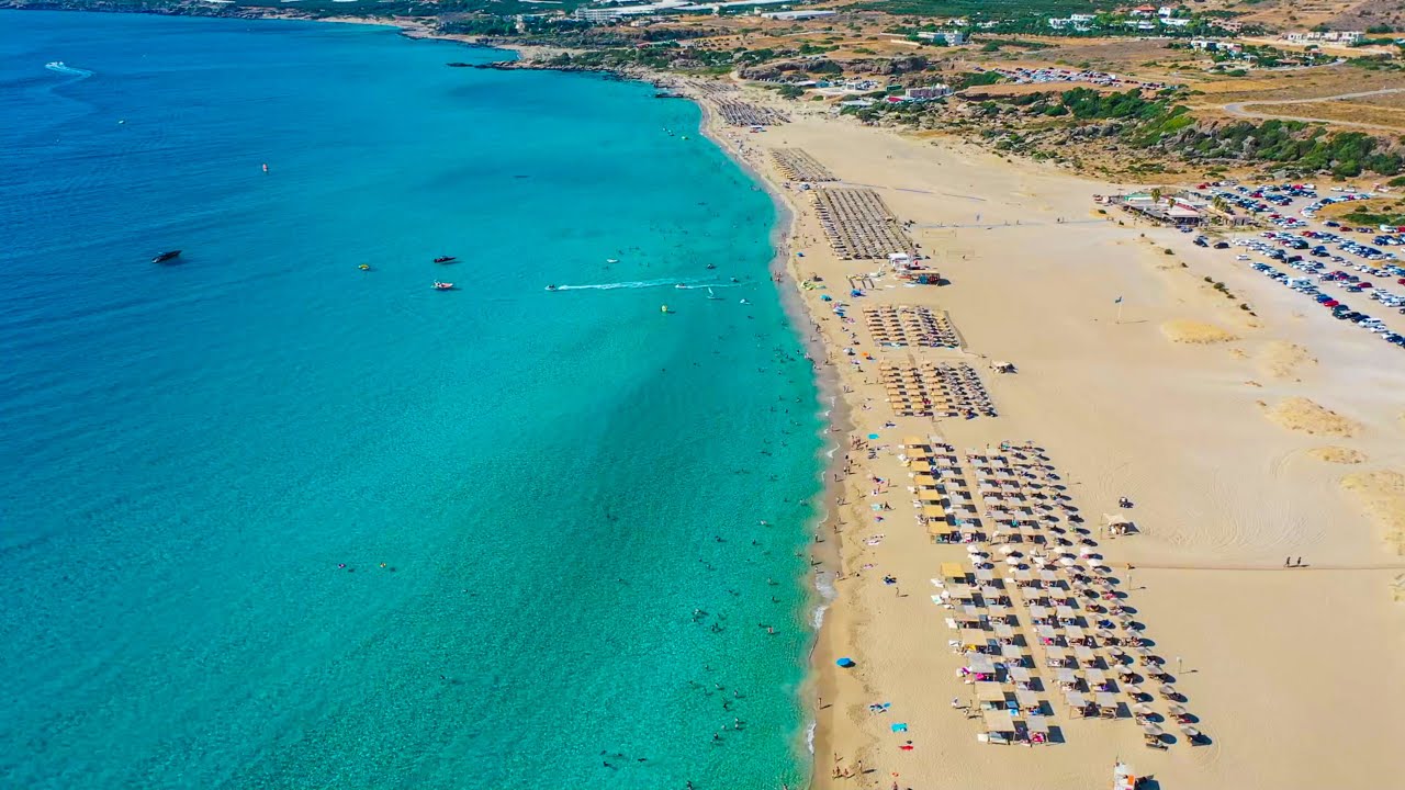 Falassarna Beach Crete – turquoise waters and sandy beach near KeyPoint Car Rental